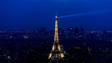 Eiffel Tower at night